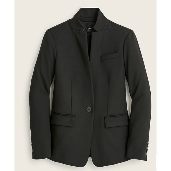 J.Crew $198 Petite Regent Blazer Four-Season Stretch Black Size 12P K5964 - Picture 3 of 11